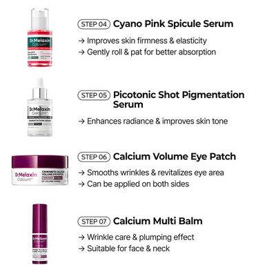 Dr. Melaxin 7-Step Radiance Routine Set | Ultimate Glass Skin Glow